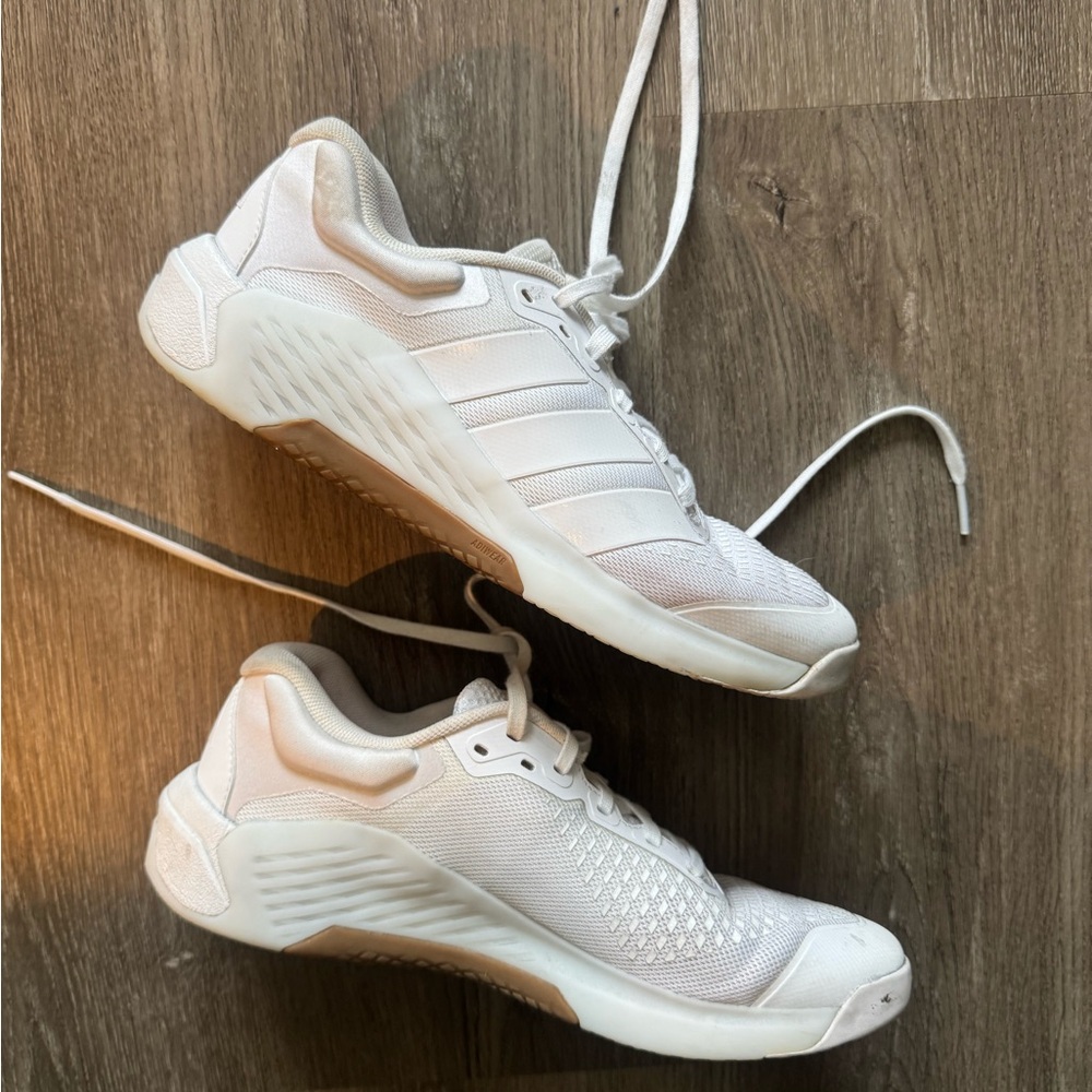 Adidas drop set 3 off white training shoes